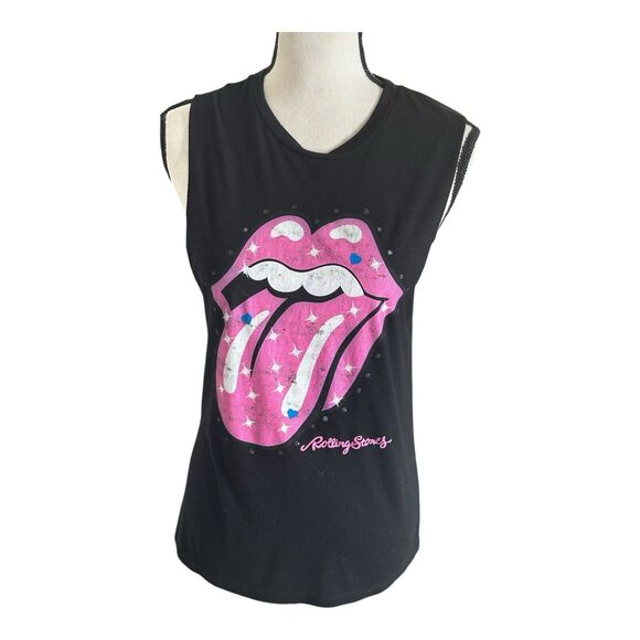 2012 The Rolling Stones Shirt Rock Band Sleeveless Women's‎ Tee Size L - Picture 2 of 14
